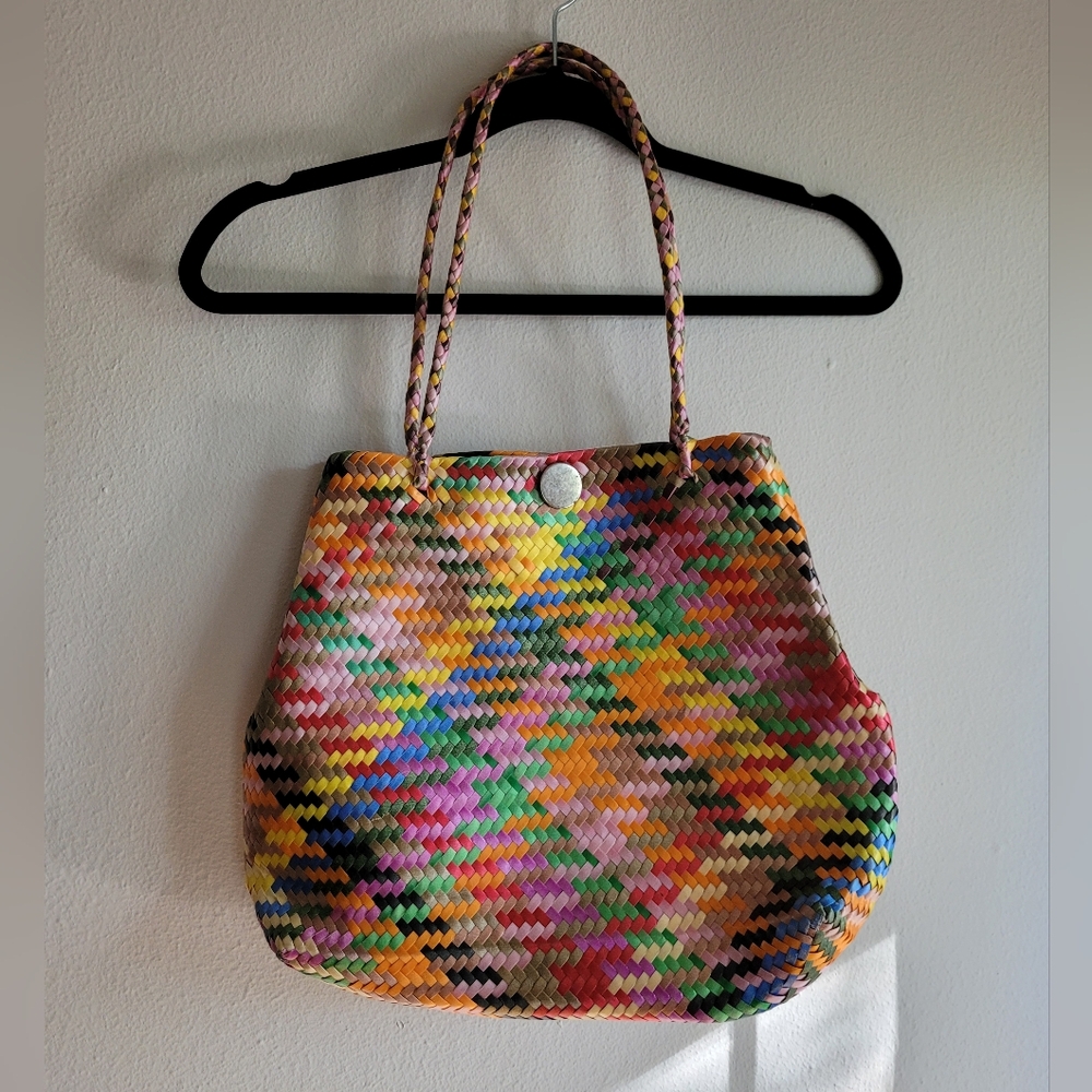 Colorful Woven Tote Bag